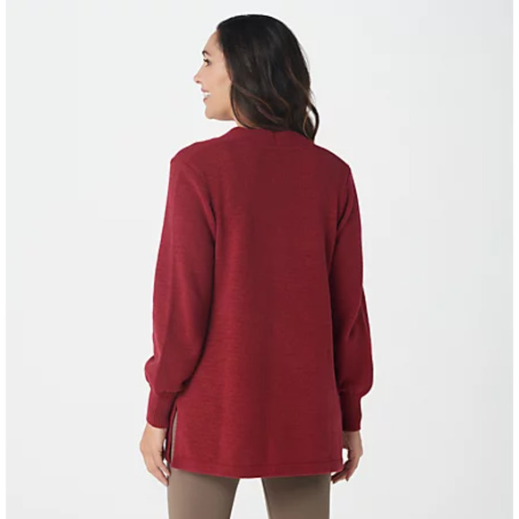 ANYBODY NEW $55 Sweater Knit Open‎ Front Cardigan Black XXS - Picture 2 of 3